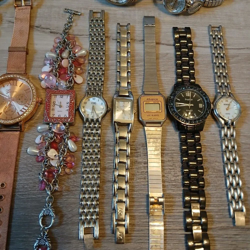 Lot 35+ Watches Parts/Repair ALL Metal Timex Relic Anne Klein Avenue Rumours